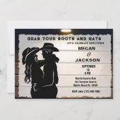 Landelijke Westerse Koppel Schuur Ontvangst Kaart (Voorkant)