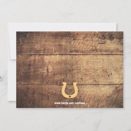 Landelijke Westerse Koppel Thema Ontvangst    Kaart (Achterkant)