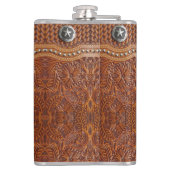 Landelijke Westerse Land Monogram Initiaal Bruidsj Heupfles (Achterkant)