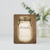 Landelijke westerse landelijke metselwerkpot jute  kaart (Staand voorkant)