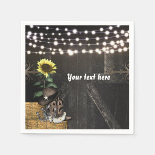 Landelijke Westerse Schuurdeur Servetten