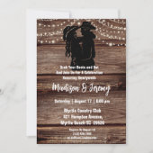 Landelijke westerse silhouet lichtslingers schuur kaart (Voorkant)