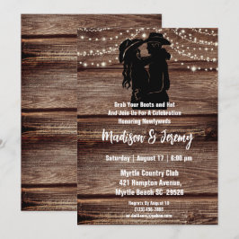 Landelijke westerse silhouet lichtslingers schuur kaart