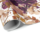 Landelijke Wilde Bloemen Bloemstuk Burgundy & Blus Cadeaupapier (Rol Hoek)