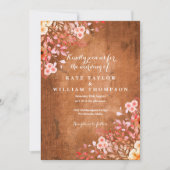 Landelijke Wilde Bloemen Bruiloft Kaart (Voorkant)