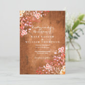 Landelijke Wilde Bloemen Bruiloft Kaart (Staand voorkant)