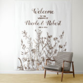 Landelijke wilde bloemen herfst bloem bruiloft ach wandkleed (In situ)