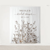 Landelijke wilde bloemen herfst bruidsdouche achte wandkleed (Voorkant)