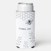 Landelijke Wilde Bloemen Imker Landelijke Huwelijk Seltzer Blikjeskoeler (Seltzer Achterkant)