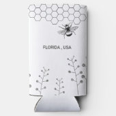 Landelijke Wilde Bloemen Imker Landelijke Huwelijk Seltzer Blikjeskoeler (Achterkant)