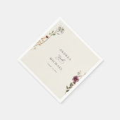 Landelijke Wilde Bloemen Ivoor Crème Romantische B Servet (Hoek)