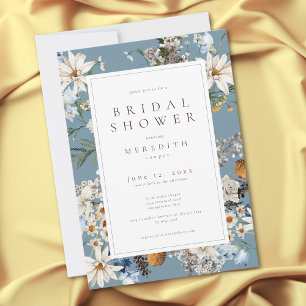 Landelijke Wilde Bloemen & Madeliefjes Blauwe Brui Kaart