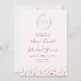 Landelijke Wilde Bloemen met Foto Boho Landelijke  Save The Date