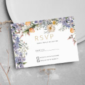 Landelijke wilde bloemen rustieke RSVP Kaart