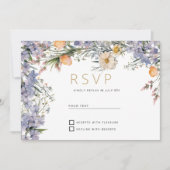 Landelijke wilde bloemen rustieke RSVP Kaart (Voorkant)