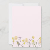 Landelijke Wilde Bloementuin roze blos Bruiloft Kaart (Achterkant)