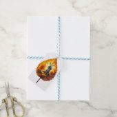 Landelijke windmolen in herfstglans cadeaulabel (Met Touw)