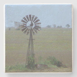 Landelijke windmolen stenen onderzetter
