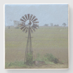 Landelijke windmolen stenen onderzetter