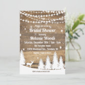 Landelijke winter bruidsshower uitnodiging (Staand voorkant)