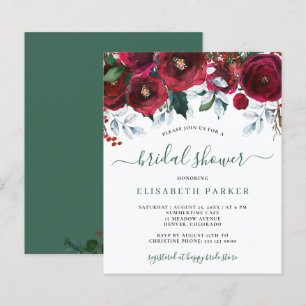 Landelijke winter budget bruidsdouche uitnodiging