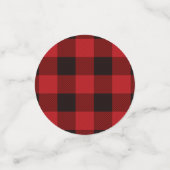 landelijke winter houthakker rode buffel geruite f confetti (Kleine voorkant)