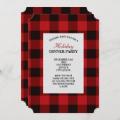 landelijke winter houthakker rode buffel geruite f kaart (Voorkant / Achterkant)