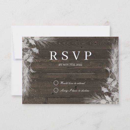 Landelijke Winter RSVP Kaart (Voorkant)