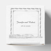 Landelijke winter wonderland trouwgunstdoos bedankdoosjes (Bovenkant)