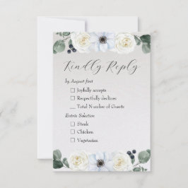 Landelijke Winterbloemen RSVP Kaartje
