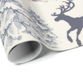 Landelijke Winterbomen En Herten Cadeaupapier (Rol Hoek)