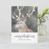 Landelijke winterherten Prettig Kerstfeest Kaart (Staand voorkant)
