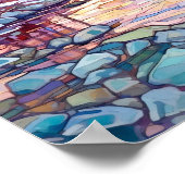 Landelijke winterlandschapsprint poster (Hoek)