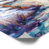 Landelijke winterlandschapsprint poster (Hoek)