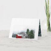 Landelijke winters, kerstkaarten feestdagen kaart (Achterkant)