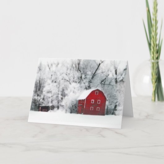 Landelijke winters, kerstkaarten feestdagen kaart (Voorkant)