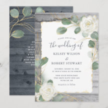 Landelijke witte roze gouden bloem bruiloft