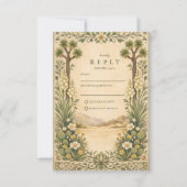 Landelijke Woestijn Botanische Bruiloft RSVP Kaartje (Voorkant)