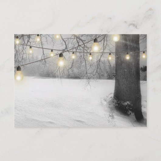 Landelijke zilveren kerstboomverlichting voor de w informatiekaartje (Achterkant)