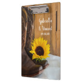 Landelijke zondbloem - Westerne bruiloft Klembord (Links)