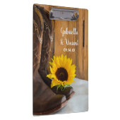 Landelijke zondbloem - Westerne bruiloft Klembord (Rechts)