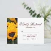 Landelijke zondensbloemen Berichten RSVP-kaarten RSVP Kaartje (Staand voorkant)