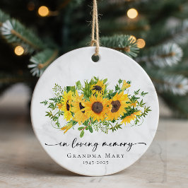 Landelijke zonnebloem Aandenken ter nagedachtenis Keramisch Ornament
