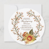 Landelijke Zonnebloem Bloemenkrans Thanksgiving Di Kaart (Voorkant)