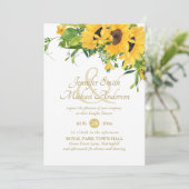 Landelijke Zonnebloem Bruidsdouche Ampersand Koppe (Staand voorkant)