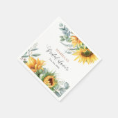 Landelijke Zonnebloem Bruidsdouche Servet (Hoek)