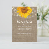 Landelijke zonnebloem- en snoerlampen jute recepti informatiekaartje (Staand voorkant)