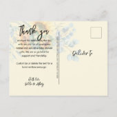 Landelijke Zonnebloem Eucalyptus Baby Shower Bedan Briefkaart (Achterkant)
