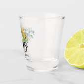 Landelijke Zonnebloem Eucalyptus Bachelorette Fees Shot Glas (Rechts)