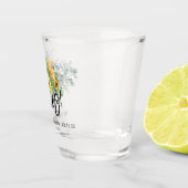 Landelijke zonnebloem eucalyptus proost shot glas (Rechts)